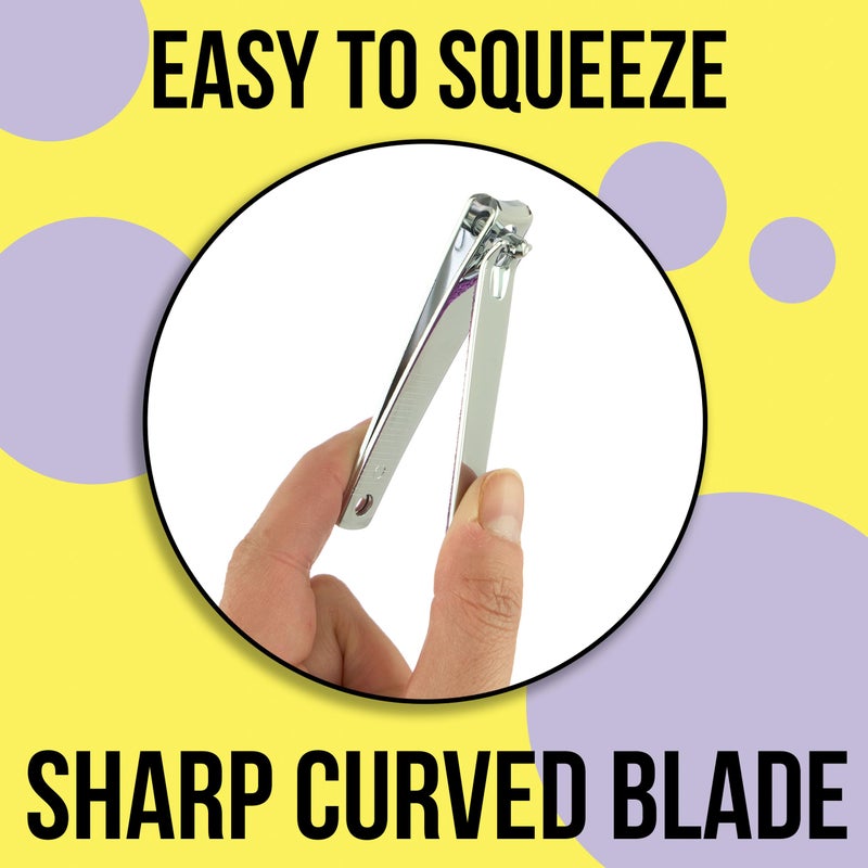 FOREVER 21 Nail Clippers Set - 2pc Purple Glitter Nail Clipper Value Pack, Big & Small Precision Nail Clippers Pack, Essential Manicure & Pedicure Tools - Image 3